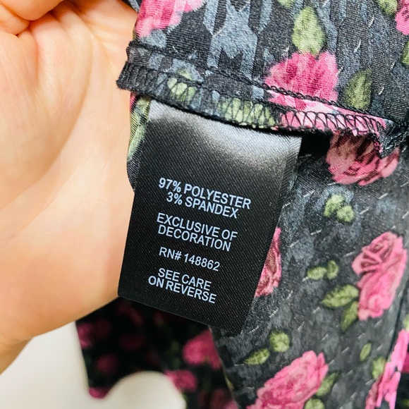 Torrid Womens Plus Floral Tea Length Woven Jacquard Lace Trim Cami Dress Size - Picture 9 of 10